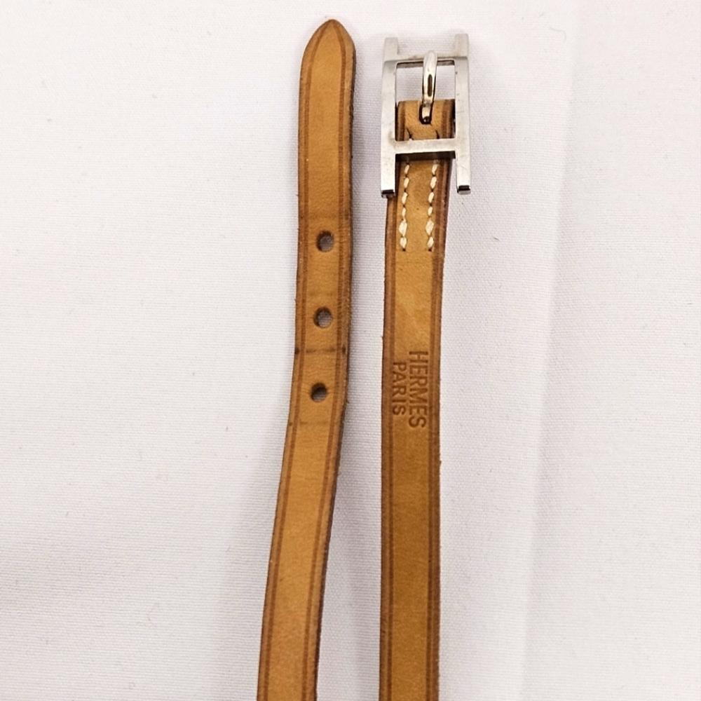 Hermes Hapi 3 Wrap Around Bracelet In Calfskin Le… - image 6